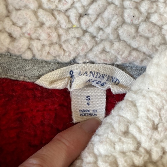 Lands’ End Kids quarter zip pullover - Picture 3 of 4